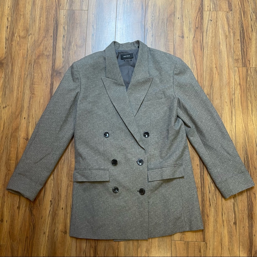 $1280 Isabel Marant Grey Double Breasted Blazer Size 34 - Picture 6 of 16